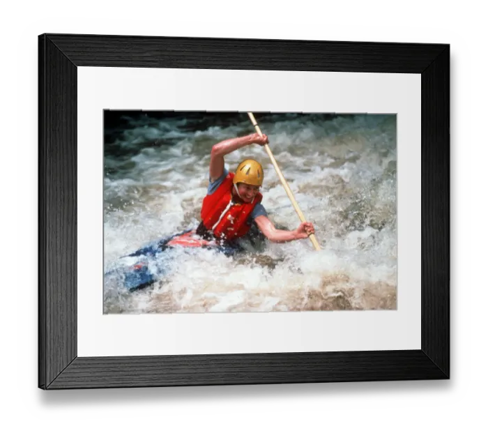 Framed Print : White Water Slalom Canoeist Framed Print : White Water Slalom Canoeist