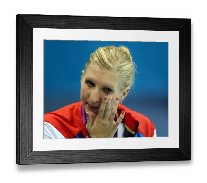 Framed Print : Rebecca Adlington Cries At Ceremony Framed Print : Rebecca Adlington Cries At Ceremony