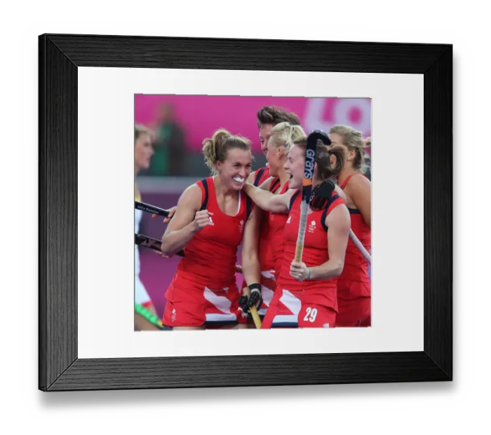 Framed Print : Laura Bartlett & Sarah Tomas Celebrate Gb Second Goal La Framed Print : Laura Bartlett & Sarah Tomas Celebrate Gb Second Goal La