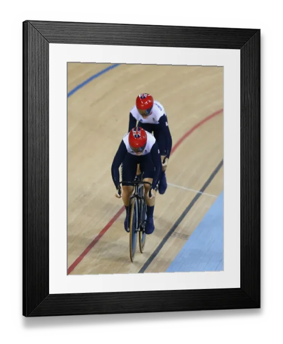 Framed Print : Victoria Pendleton & Jessica Varnish Framed Print : Victoria Pendleton & Jessica Varnish