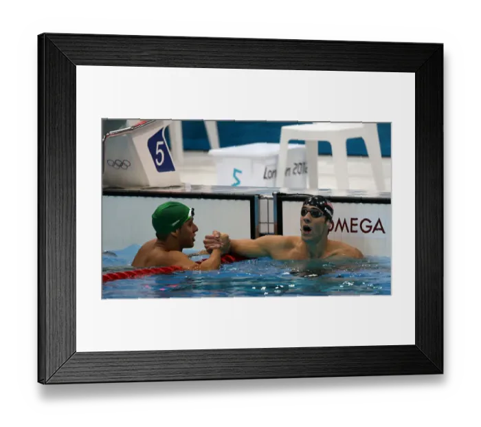 Framed Print : Michael Phelps & Chad Le Clos
