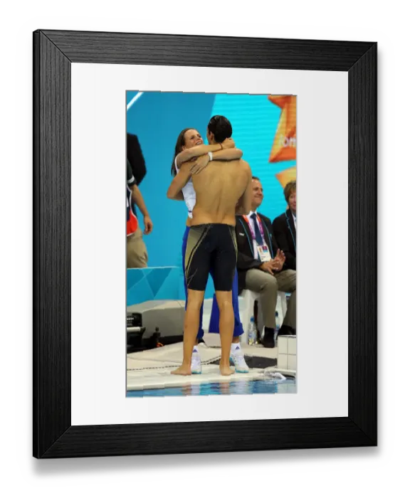 Framed Print : Florent Manaudou & Sister Laure Framed Print : Florent Manaudou & Sister Laure