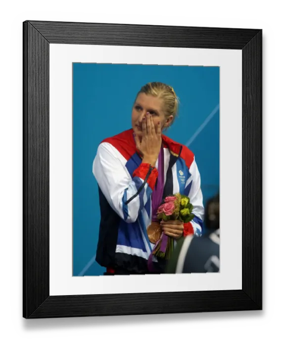 Framed Print : Rebecca Adlington Cries At Ceremony