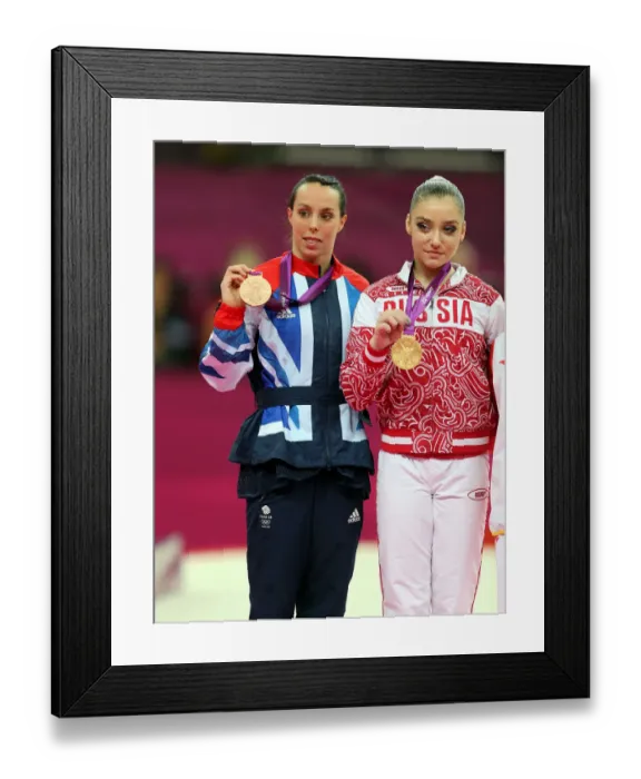 Framed Print : Beth Tweddle & Aliya Mustafina Framed Print : Beth Tweddle & Aliya Mustafina