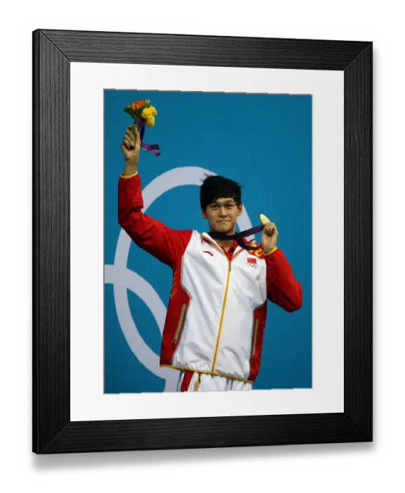 Framed Print : Sun Yang Wins Gold Framed Print : Sun Yang Wins Gold