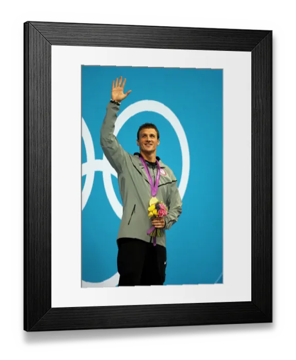 Framed Print : Ryan Lochte Wins Gold Framed Print : Ryan Lochte Wins Gold