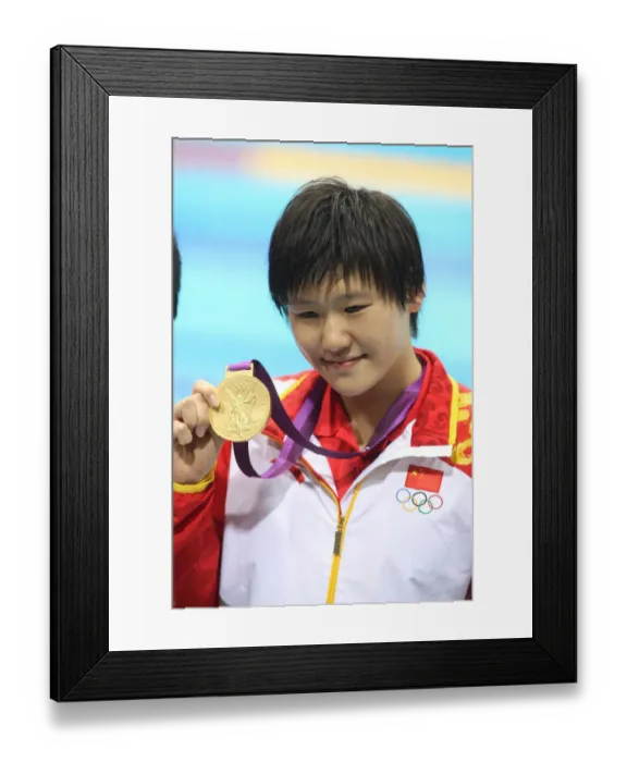 Framed Print : Shiwen Ye Wins Gold Framed Print : Shiwen Ye Wins Gold