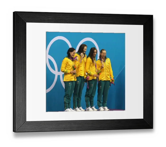 Framed Print : Melanie Schlanger, Alicia Coutts, Brittany Elmslie & Cat Framed Print : Melanie Schlanger, Alicia Coutts, Brittany Elmslie & Cat