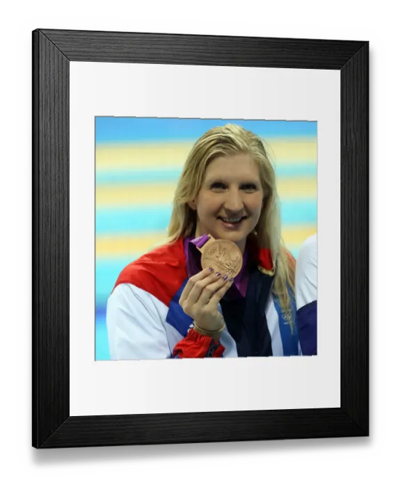 Framed Print : Rebecca Adlington Takes Bronze