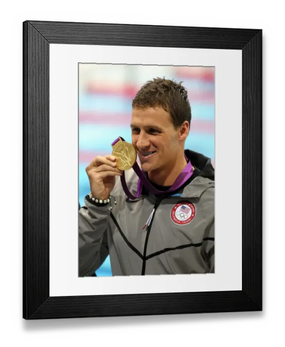 Framed Print : Ryan Lochte Wins Gold Framed Print : Ryan Lochte Wins Gold