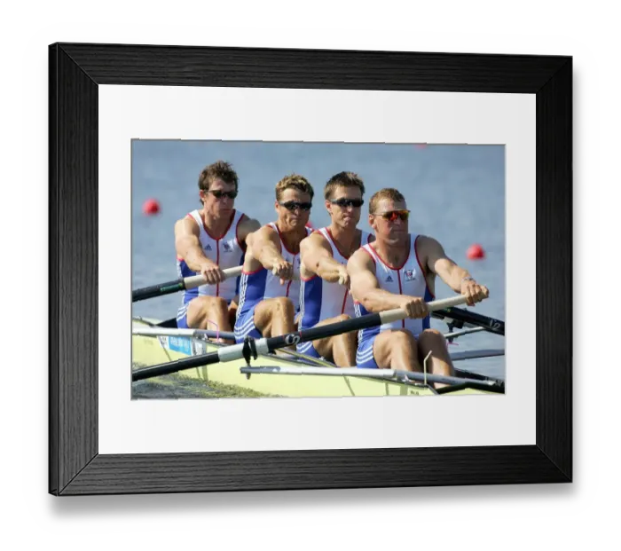 Framed Print : Matthew Pinsent, Ed Goode, James Cracknell & Steve Willi Framed Print : Matthew Pinsent, Ed Goode, James Cracknell & Steve Willi