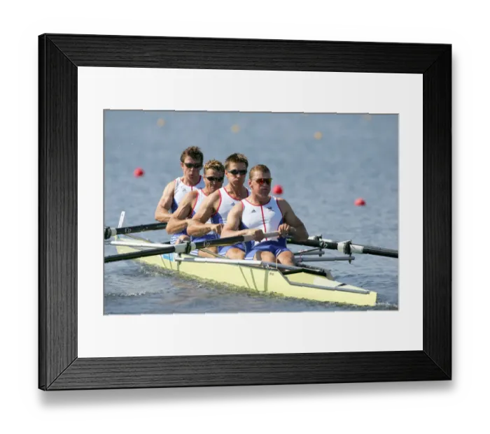 Framed Print : Matthew Pinsent, Ed Goode, James Cracknell & Steve Willi Framed Print : Matthew Pinsent, Ed Goode, James Cracknell & Steve Willi