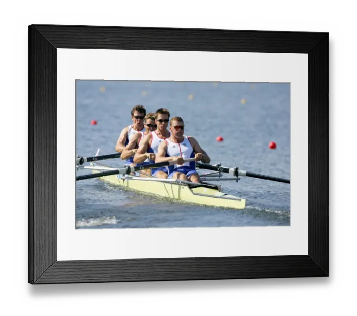 Framed Print : Matthew Pinsent, Ed Goode, James Cracknell & Steve Willi Framed Print : Matthew Pinsent, Ed Goode, James Cracknell & Steve Willi