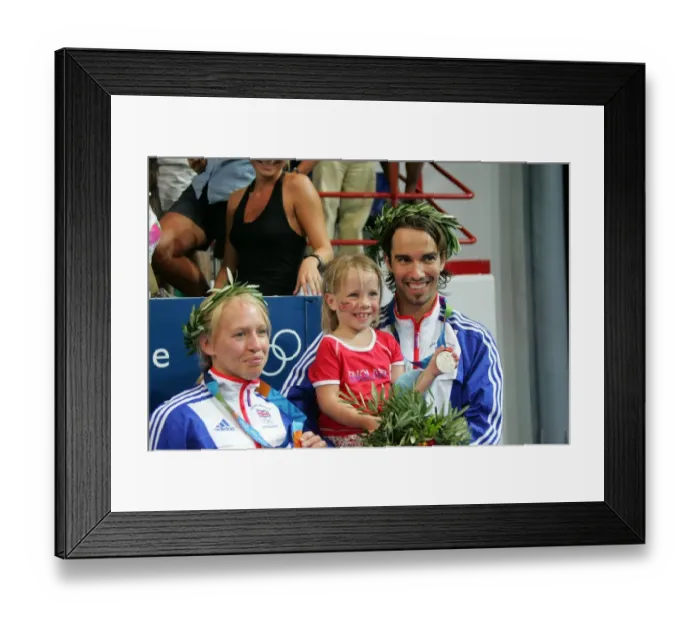 Framed Print : Gail Emms, Nathan Robertson & Daughter Framed Print : Gail Emms, Nathan Robertson & Daughter