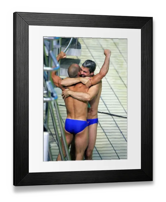 Framed Print : Leon Taylor & Peter Waterfield Framed Print : Leon Taylor & Peter Waterfield