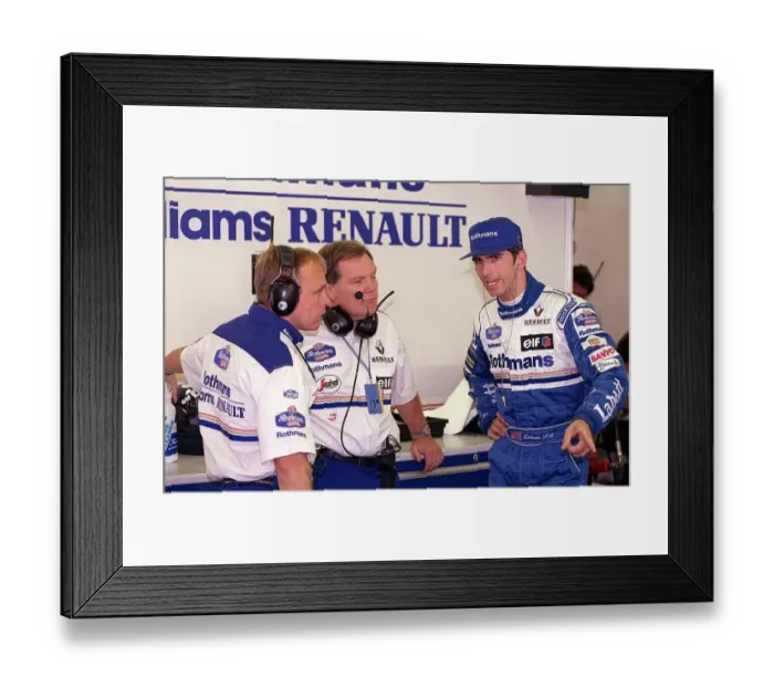 Framed Print : Damon Hill, Patrick Head, Brown Framed Print : Damon Hill, Patrick Head, Brown
