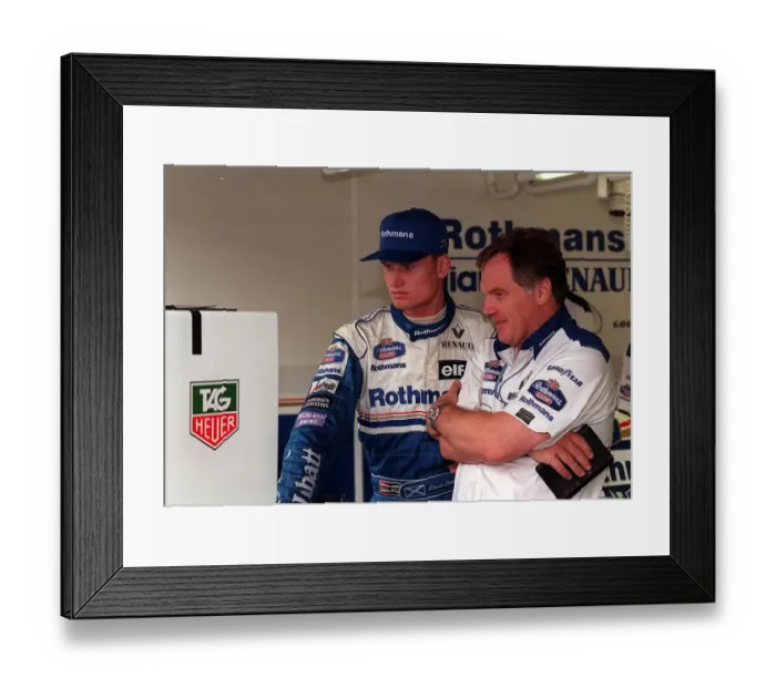 Framed Print : David Coulthard & Patrick Head Framed Print : David Coulthard & Patrick Head