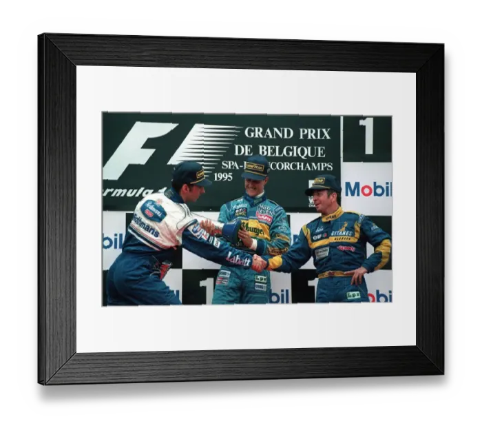Framed Print : Schumacher, Hill & Brundle Framed Print : Schumacher, Hill & Brundle