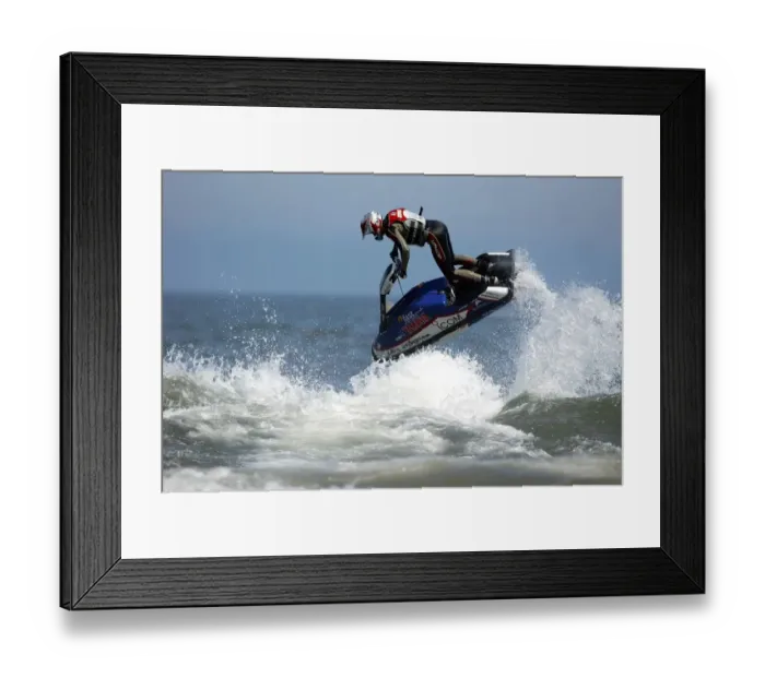Framed Print : Jet Ski South Bay, Scarborough Date: 02 June 2007 Framed Print : Jet Ski South Bay, Scarborough Date: 02 June 2007