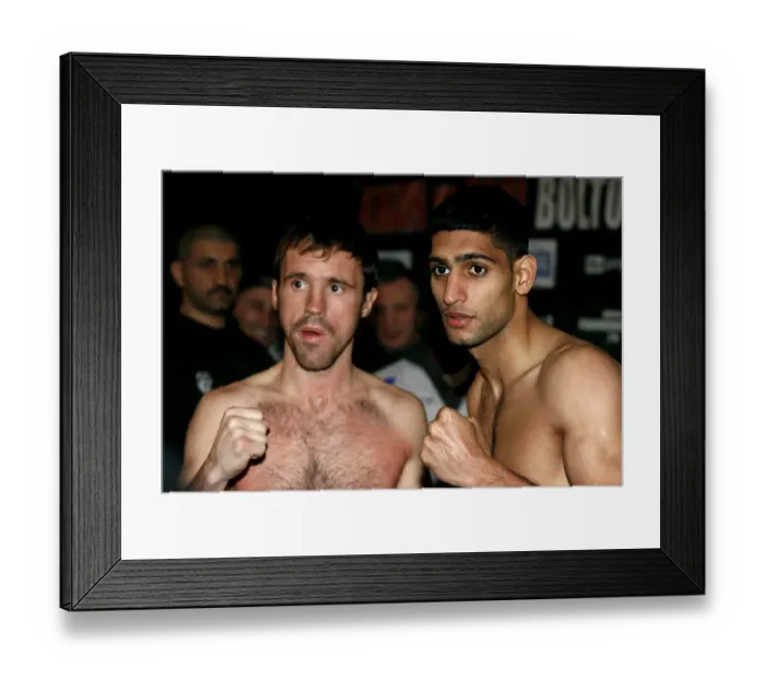Framed Print : Amir Khan & Graham Earl Framed Print : Amir Khan & Graham Earl