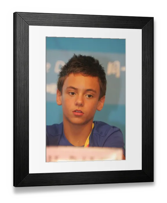 Framed Print : Tom Daley Diving Press Conference Diving Press Conference Olympic Stadium