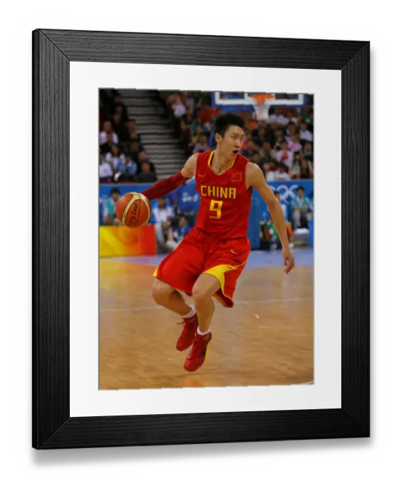 Framed Print : Yue Sun Angola V China Mens Basketball Olympic Stadium, Beijing, China 14 August 2008 Date