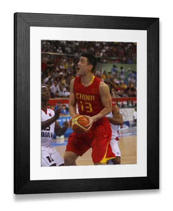 Framed Print : Ming Yao Angola V China Mens Basketball Olympic Stadium Framed Print : Ming Yao Angola V China Mens Basketball Olympic Stadium