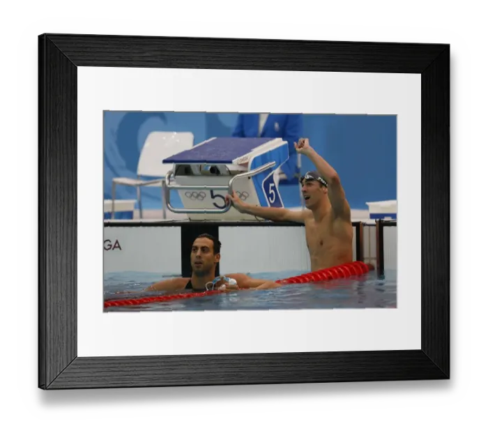 Framed Print : Michael Phelps & Milorad Cavic Framed Print : Michael Phelps & Milorad Cavic