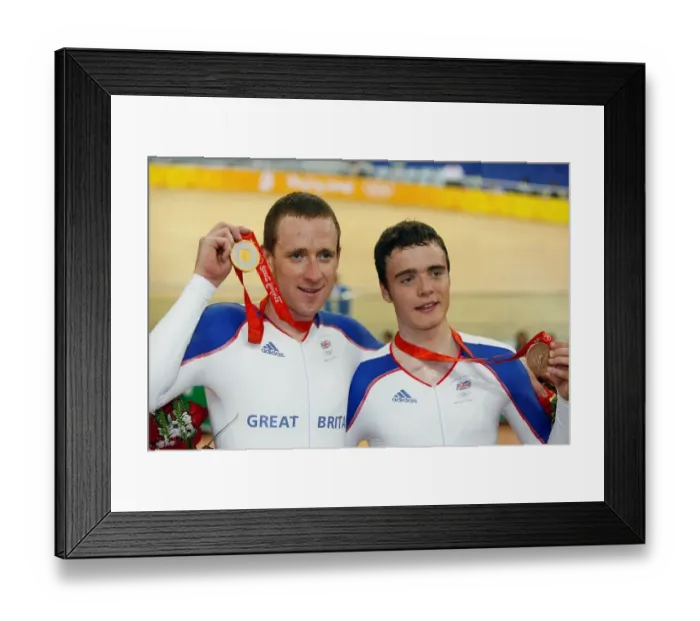 Framed Print : Bradley Wiggins & Steven Burke Framed Print : Bradley Wiggins & Steven Burke