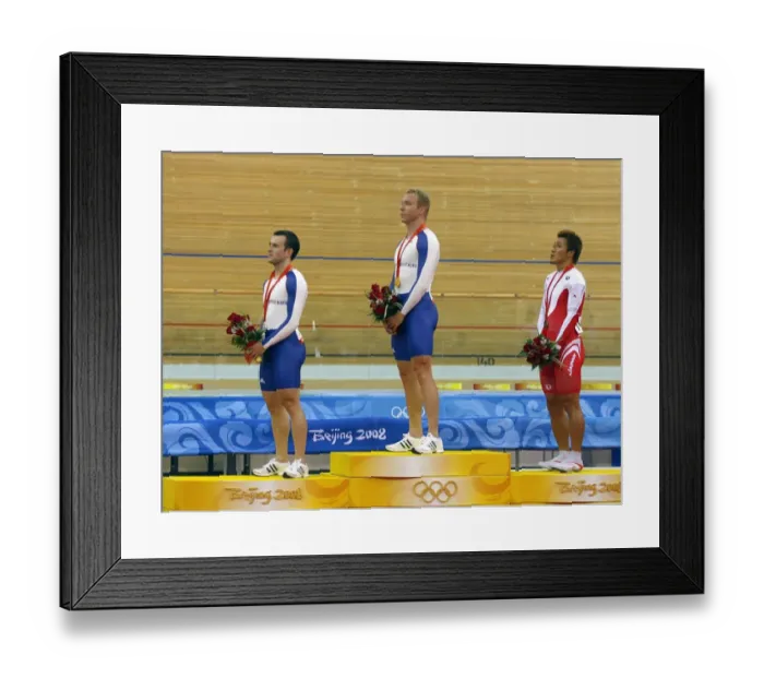 Framed Print : Ross Edgar, Chris Hoy & Kiyofumi Nagai