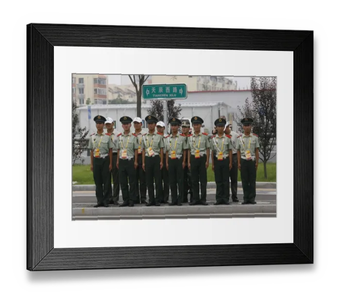 Framed Print : Chinese Olympic Guards Framed Print : Chinese Olympic Guards
