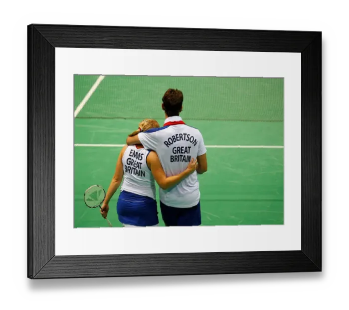 Framed Print : Gail Emms & Nathan Robertson Framed Print : Gail Emms & Nathan Robertson