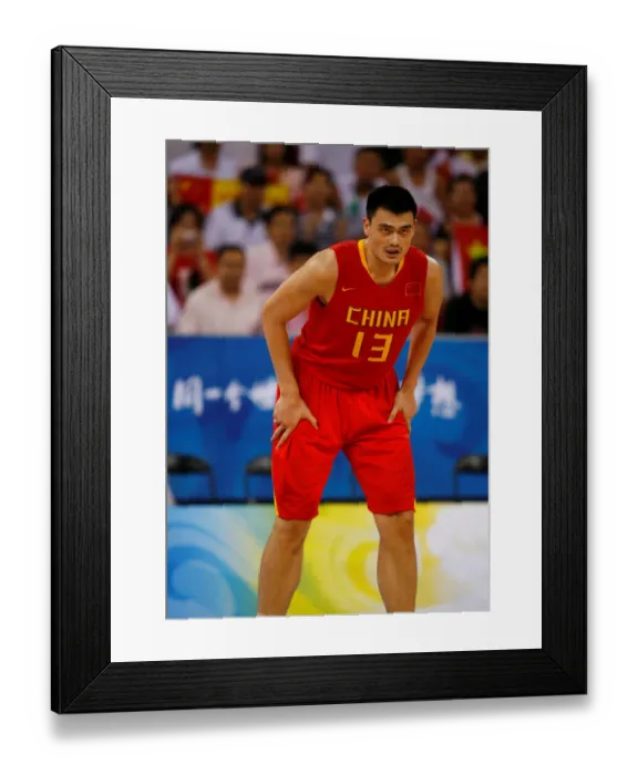 Framed Print : Ming Yao Angola V China Mens Basketball Olympic Stadium Framed Print : Ming Yao Angola V China Mens Basketball Olympic Stadium