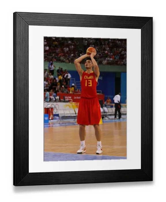 Framed Print : Ming Yao Angola V China Mens Basketball Olympic Stadium Framed Print : Ming Yao Angola V China Mens Basketball Olympic Stadium
