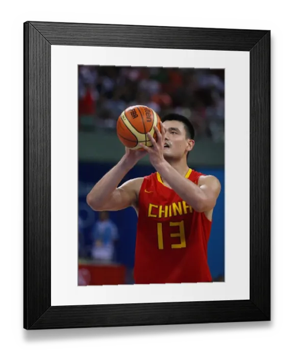 Framed Print : Ming Yao Angola V China Mens Basketball Olympic Stadium Framed Print : Ming Yao Angola V China Mens Basketball Olympic Stadium