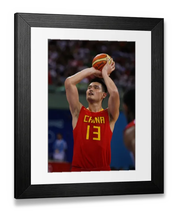 Framed Print : Ming Yao Angola V China Mens Basketball Olympic Stadium Framed Print : Ming Yao Angola V China Mens Basketball Olympic Stadium