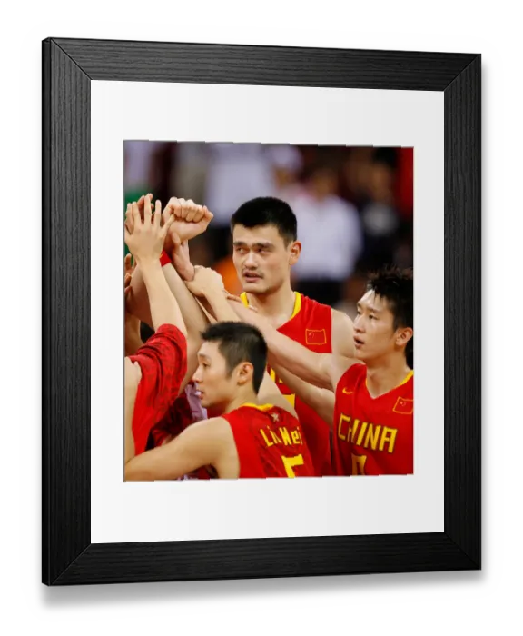 Framed Print : Ming Yao Angola V China Mens Basketball Olympic Stadium