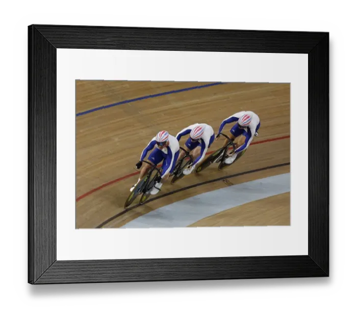 Framed Print : Chris Hoy, Jason Kenny & James Staff Framed Print : Chris Hoy, Jason Kenny & James Staff