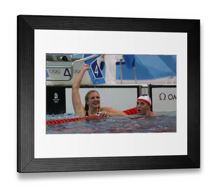 Framed Print : Rebecca Adlington & Cassandra Patten Framed Print : Rebecca Adlington & Cassandra Patten
