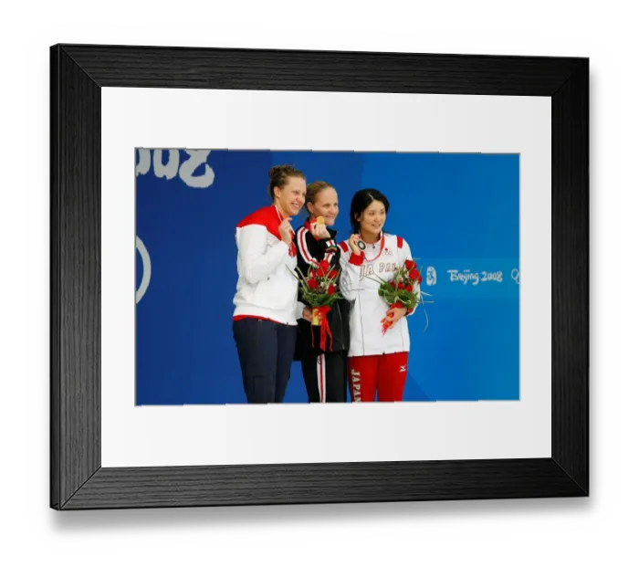 Framed Print : Margaret Hoelzer, Kirsty Coventry & Reiko Nakamurausa Ma