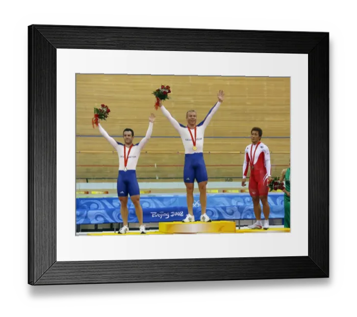 Framed Print : Ross Edgar, Chris Hoy & Kiyofumi Nagai Framed Print : Ross Edgar, Chris Hoy & Kiyofumi Nagai