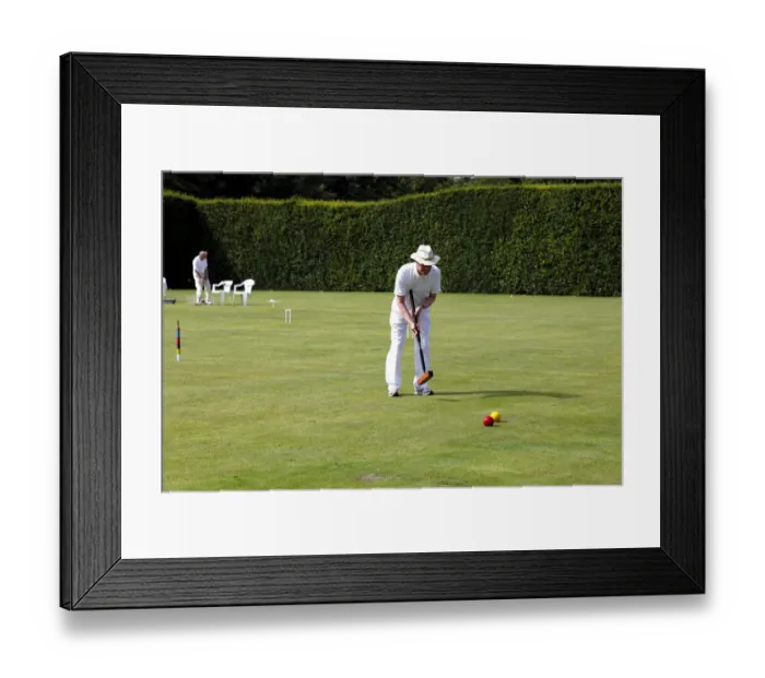 Framed Print : Male Lawn Croquet Player Framed Print : Male Lawn Croquet Player