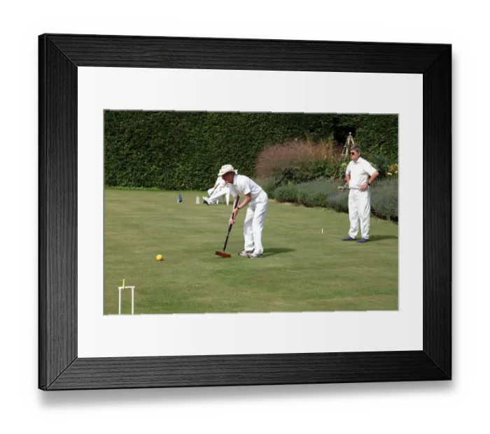 Framed Print : Male Lawn Croquet Player Framed Print : Male Lawn Croquet Player