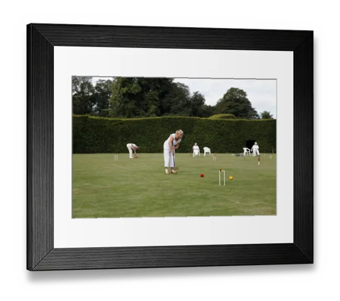 Framed Print : Female Lawn Croquet Player