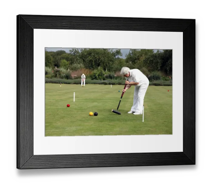 Framed Print : Female Lawn Croquet Player Framed Print : Female Lawn Croquet Player