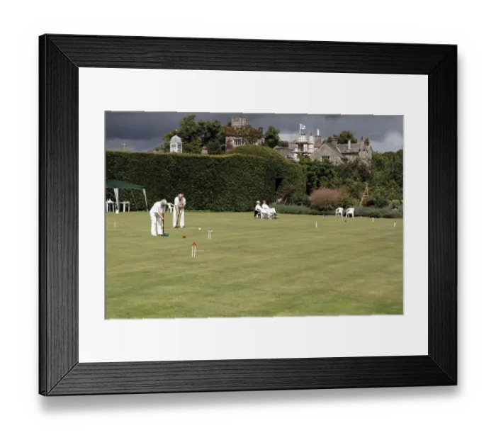 Framed Print : Lawn Croquet Players Framed Print : Lawn Croquet Players