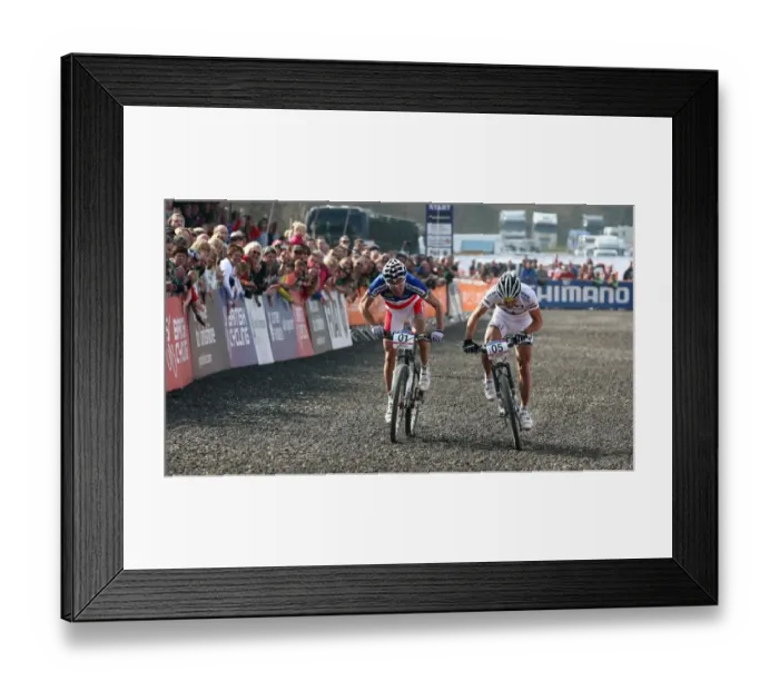 Framed Print : Nino Schurter & Julien Absalon In Sprint Finish Nino Sch Framed Print : Nino Schurter & Julien Absalon In Sprint Finish Nino Sch