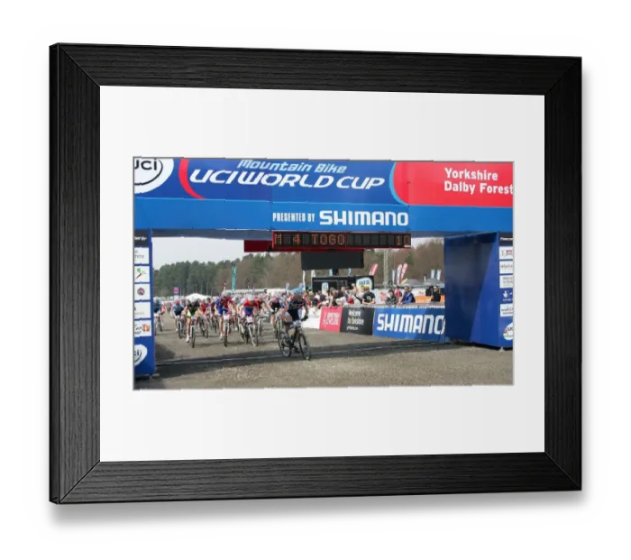 Framed Print : Cross-Country Olympic Men Juniors Race Start Framed Print : Cross-Country Olympic Men Juniors Race Start