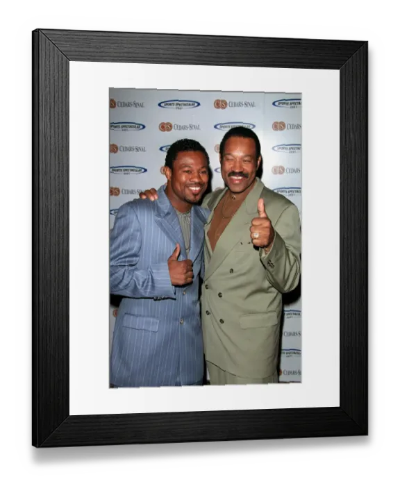 Framed Print : Shane Mosley & (Dad) Jack Framed Print : Shane Mosley & (Dad) Jack