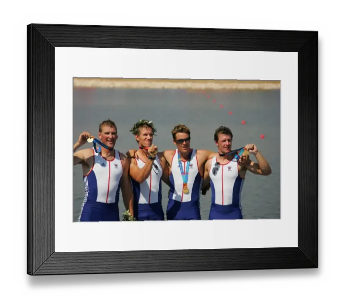 Framed Print : Matthew Pinsent, Ed Goode, James Cracknell & Steve Willi Framed Print : Matthew Pinsent, Ed Goode, James Cracknell & Steve Willi
